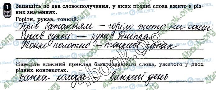 ГДЗ Українська мова 10 клас сторінка Вар.3 (1)